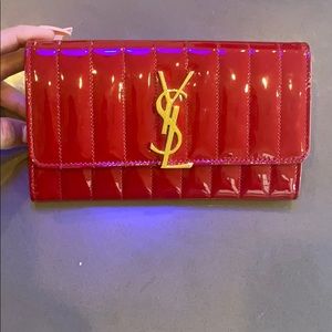 Brand new Saint Laurent women’s red wallet